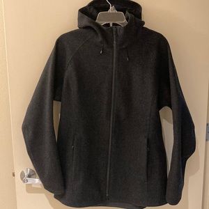 NWT Rare Patagonia Recycled Wool Hooded Jacket Womens Large Dark Gray